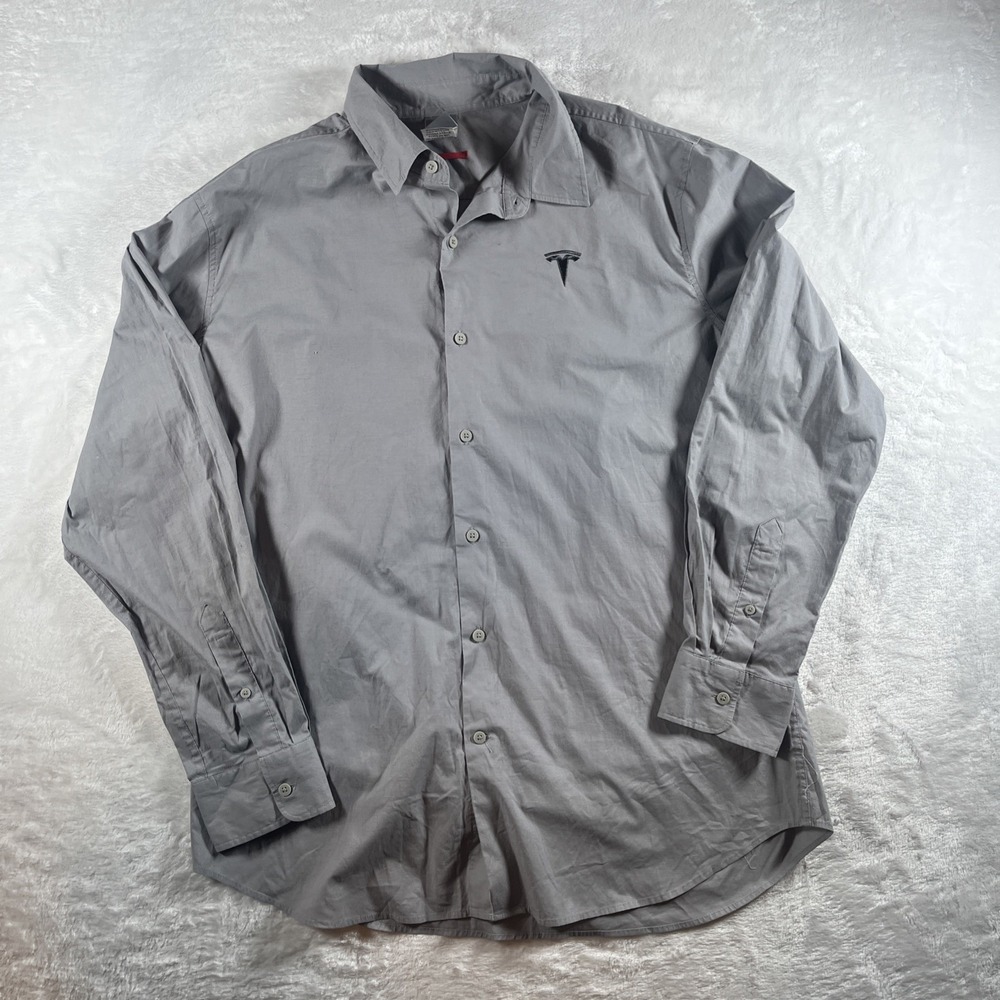 Tesla Men's Long Sleeve Employee Shirt With‎ Logo XL